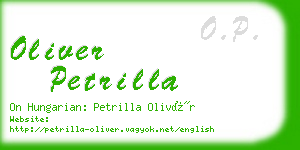 oliver petrilla business card